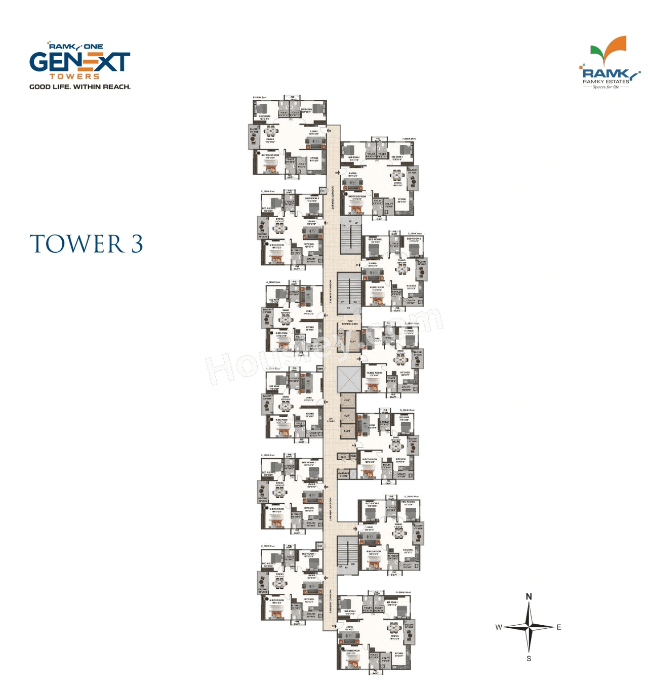 Ramky One Genext Towers Floor plan 3