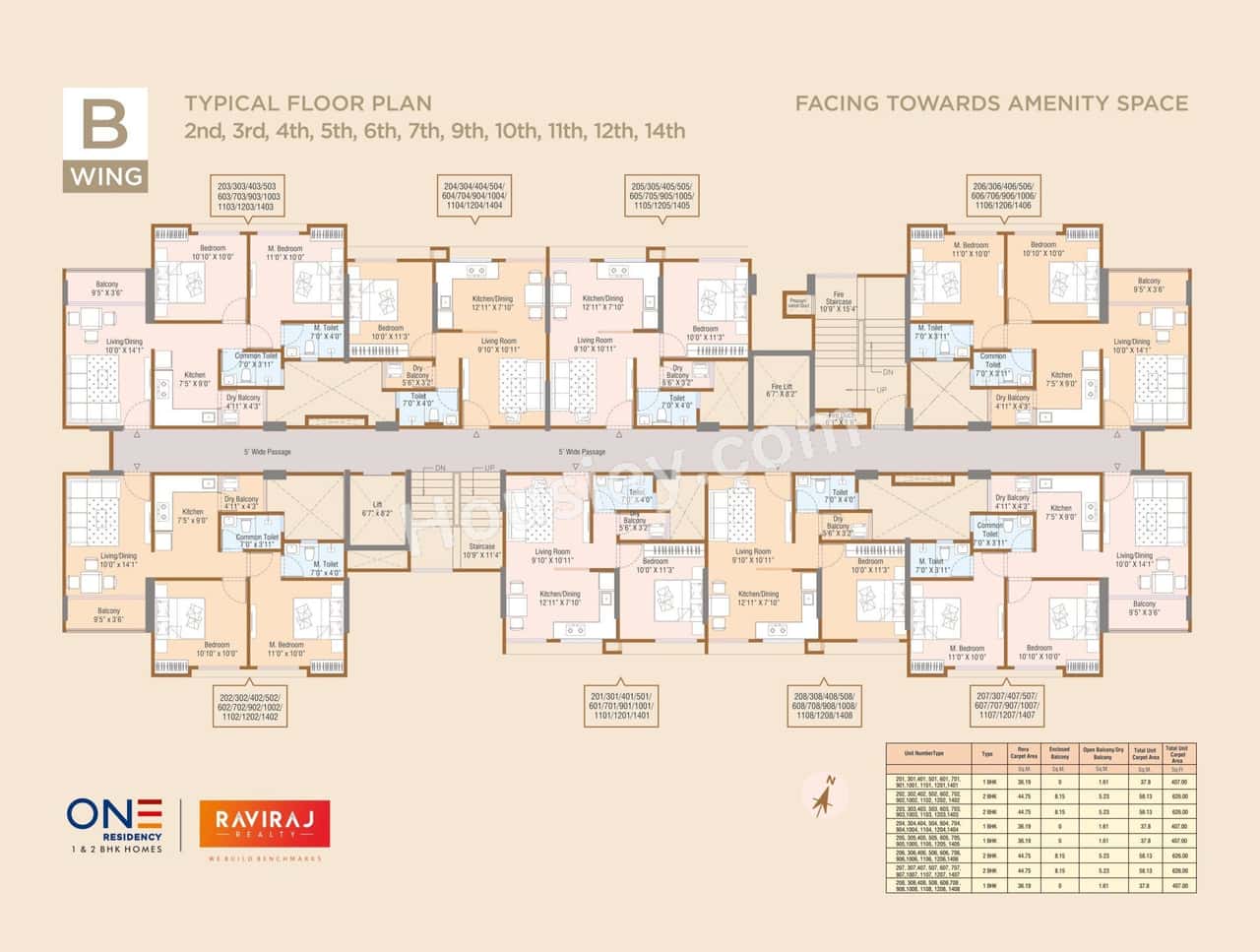 Raviraj One Residency Floor plan 6