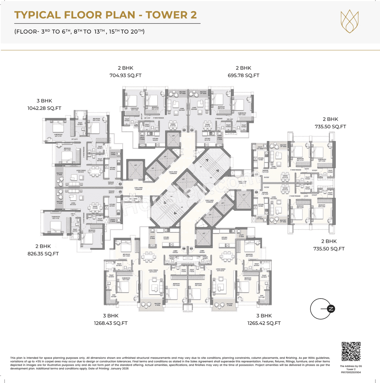 Raymond The Address by GS Wadala Floor plan 1