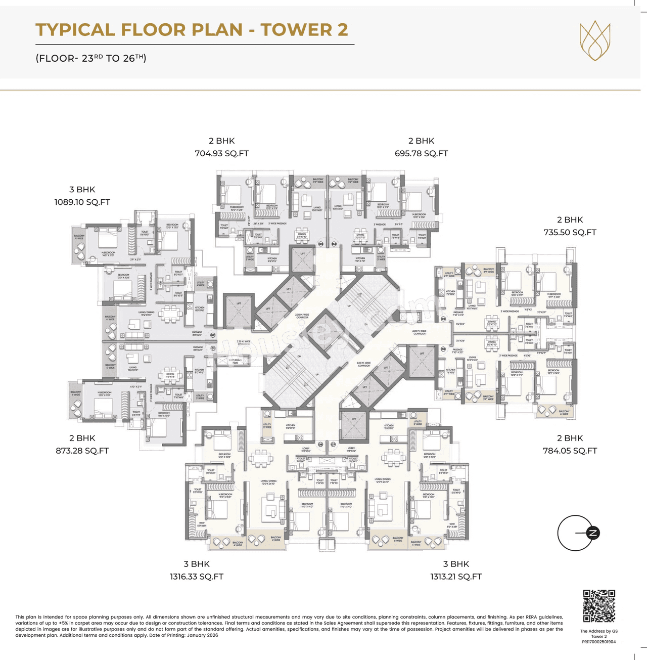 Raymond The Address by GS Wadala Floor plan 2