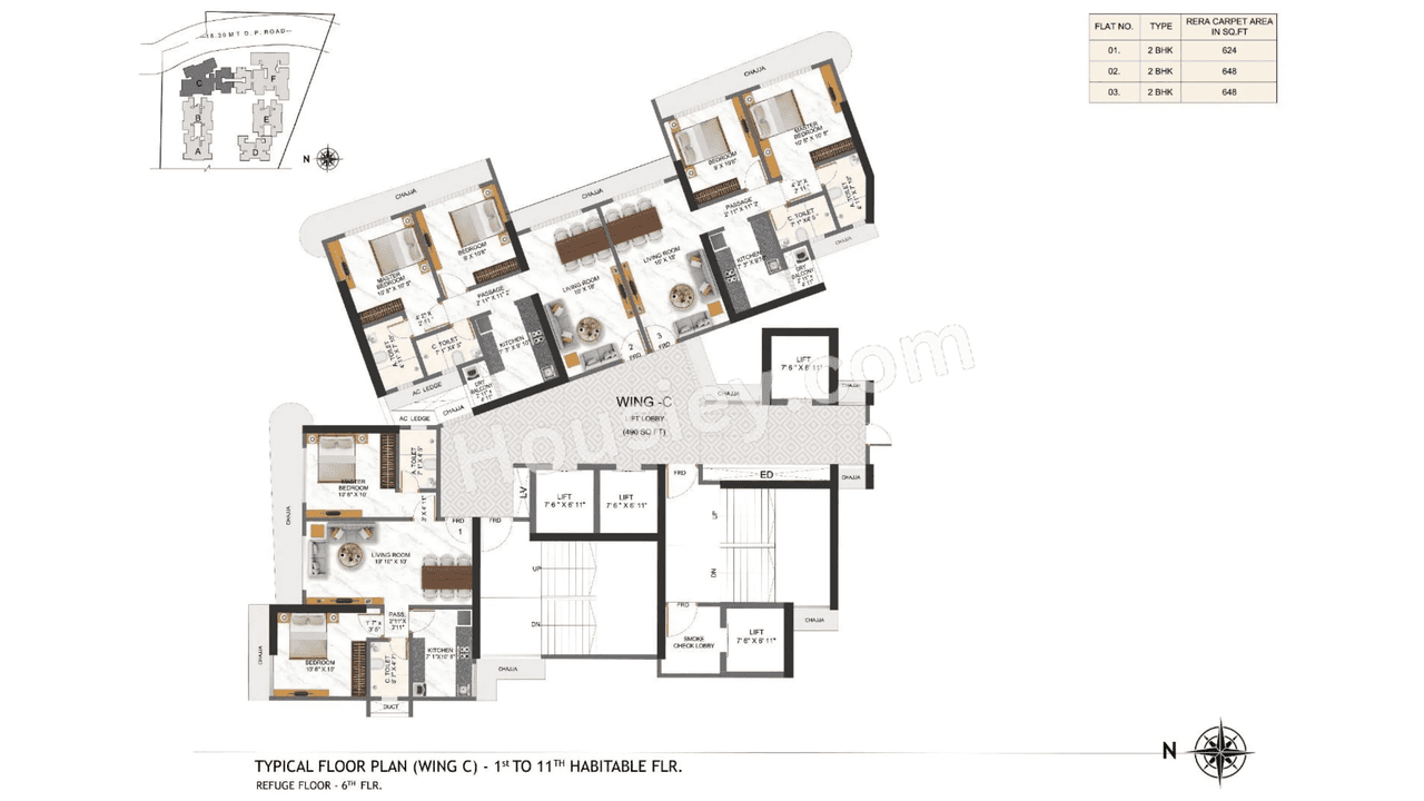 Right Channel Tower 28 Floor plan 1