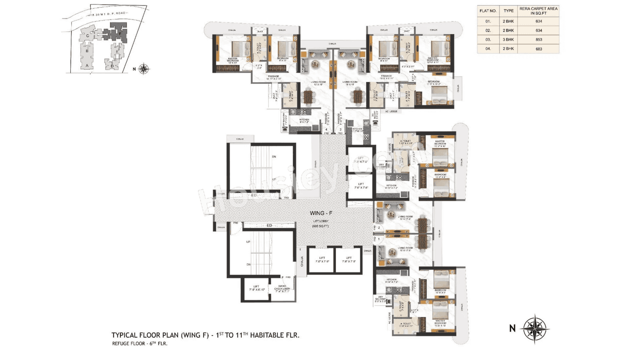 Right Channel Tower 28 Floor plan 4