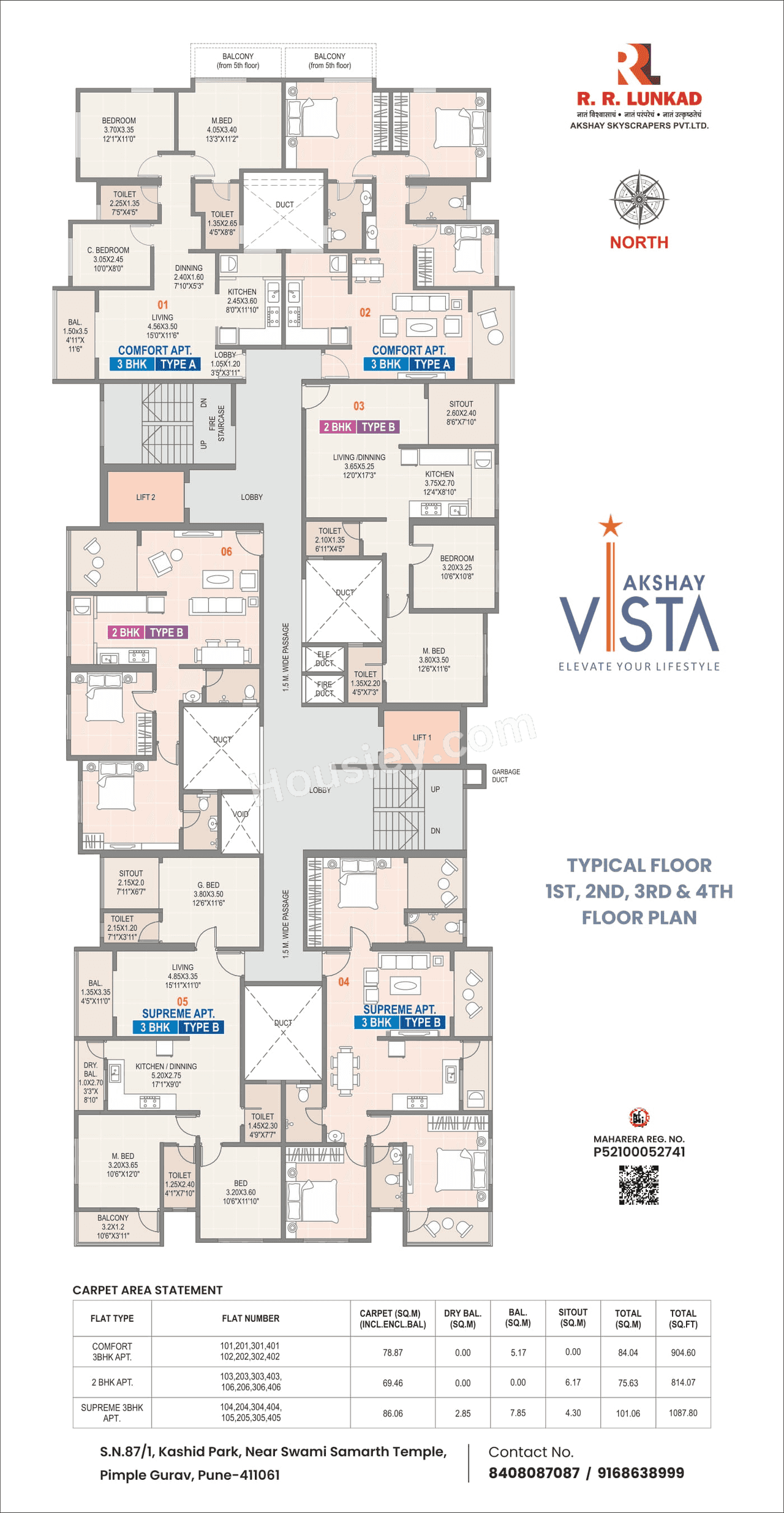 RR Lunkad Akshay Vista Floor plan 3