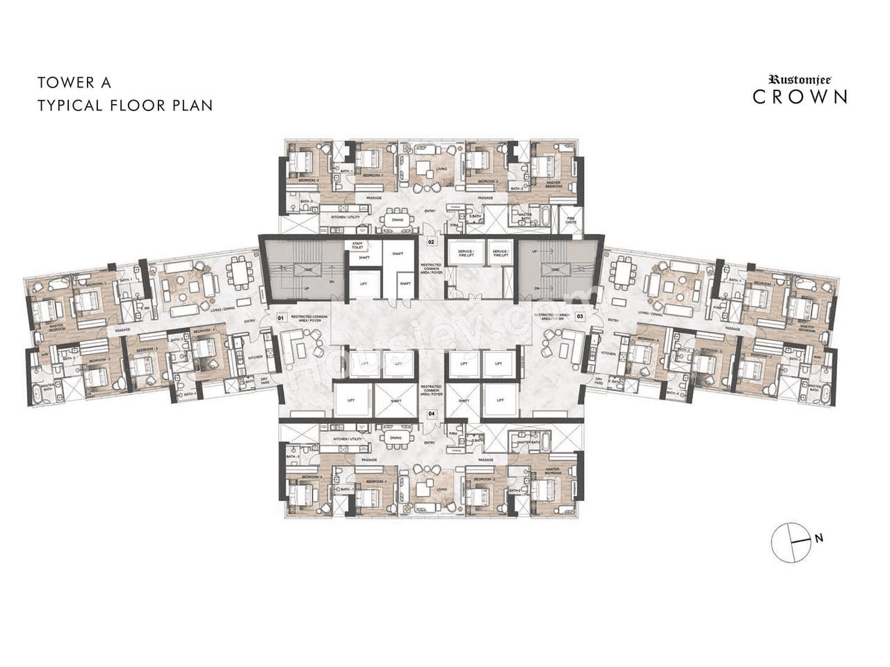 Rustomjee Crown Floor plan 1