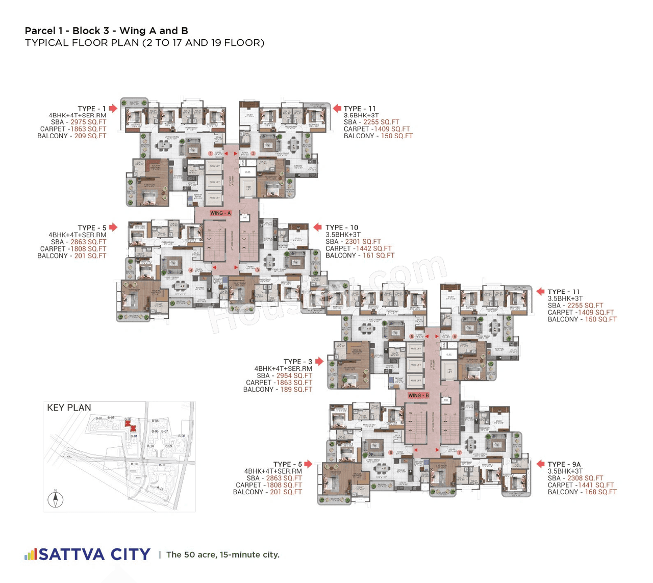 Sattva Hamlet Floor plan 3