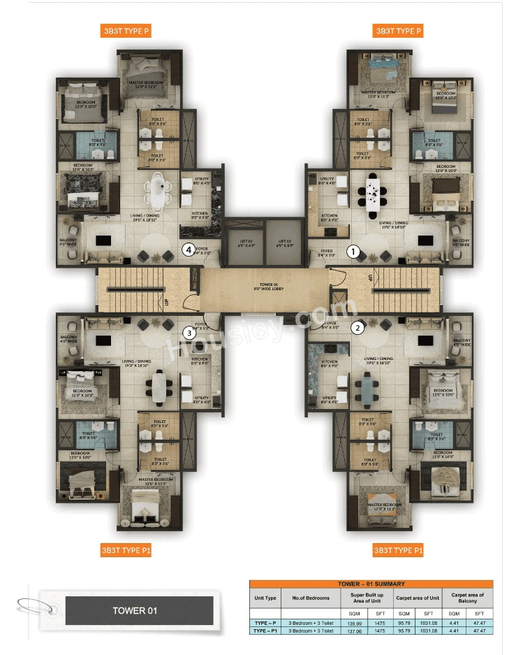 Sattva Misty Charm Floor plan 1