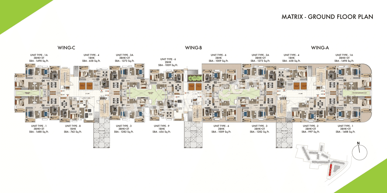 Sattva Park Cubix Floor plan 1