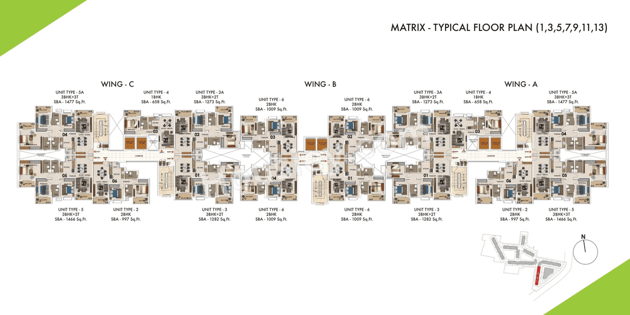 Sattva Park Cubix Floor plan 3