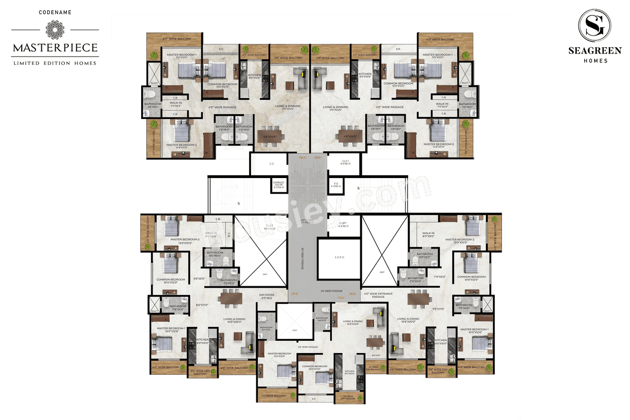 Sea Green Aurus Floor plan 1