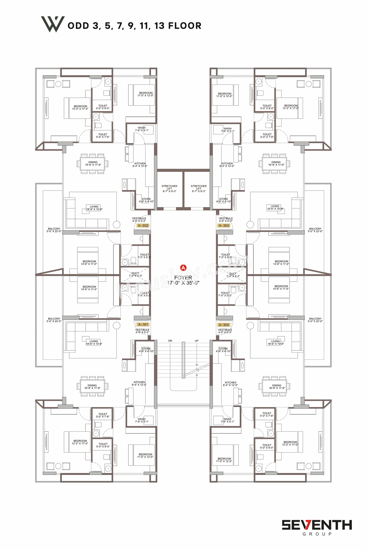 Seventh Westpark Floor plan 1