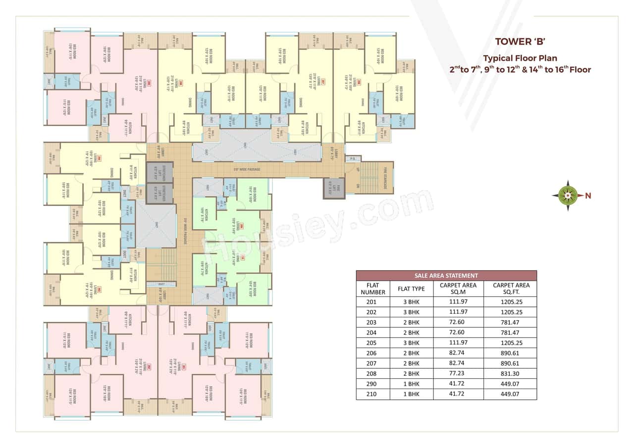 Siddhi Valeentina Tower Floor plan 3