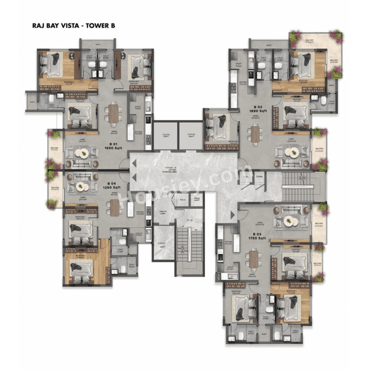 SNN Raj Bay Vista Floor plan 2