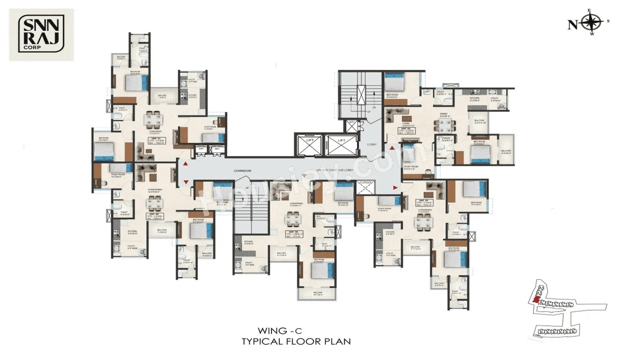 SNN Raj High Gardens Floor plan 3