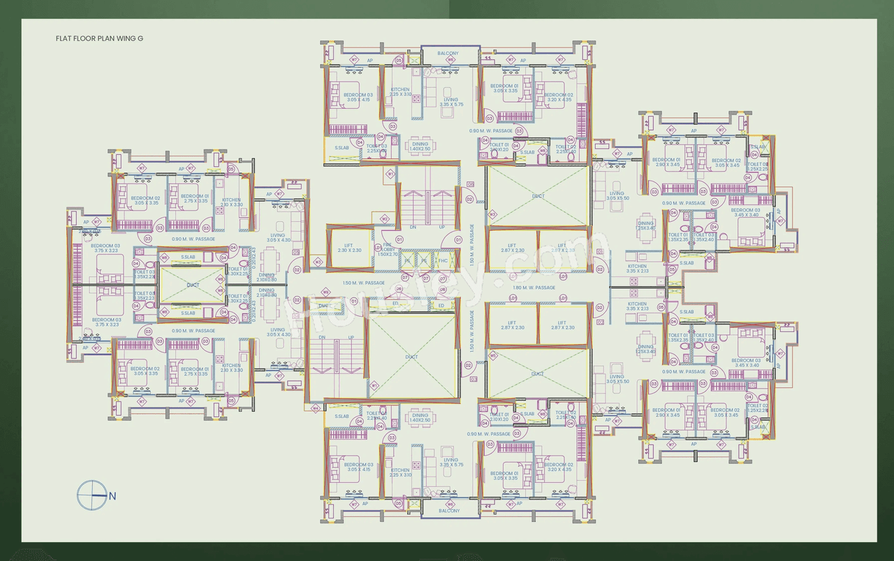 Squarefeet Metropolis Floor plan 2