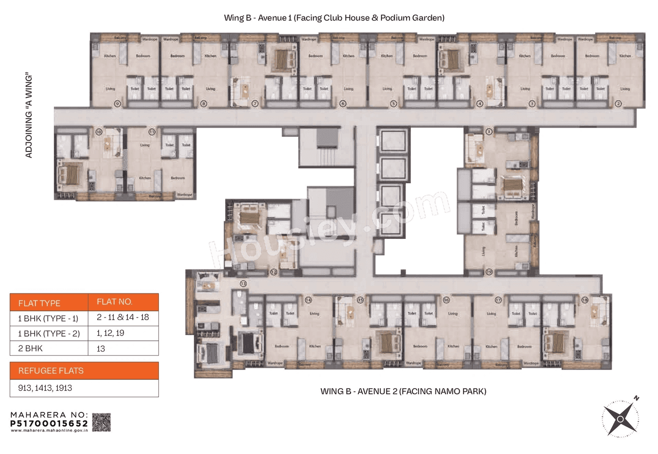 Squarefeet Y Square Floor plan 1