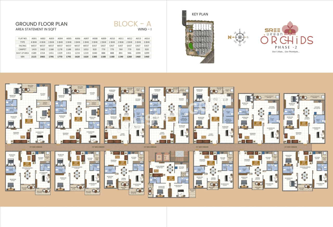 Sree Urban Orchids Floor plan 1