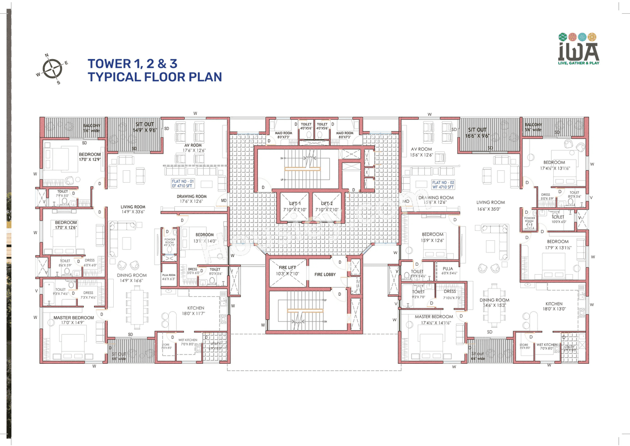 SRIAS life spaces IWA Floor plan 1