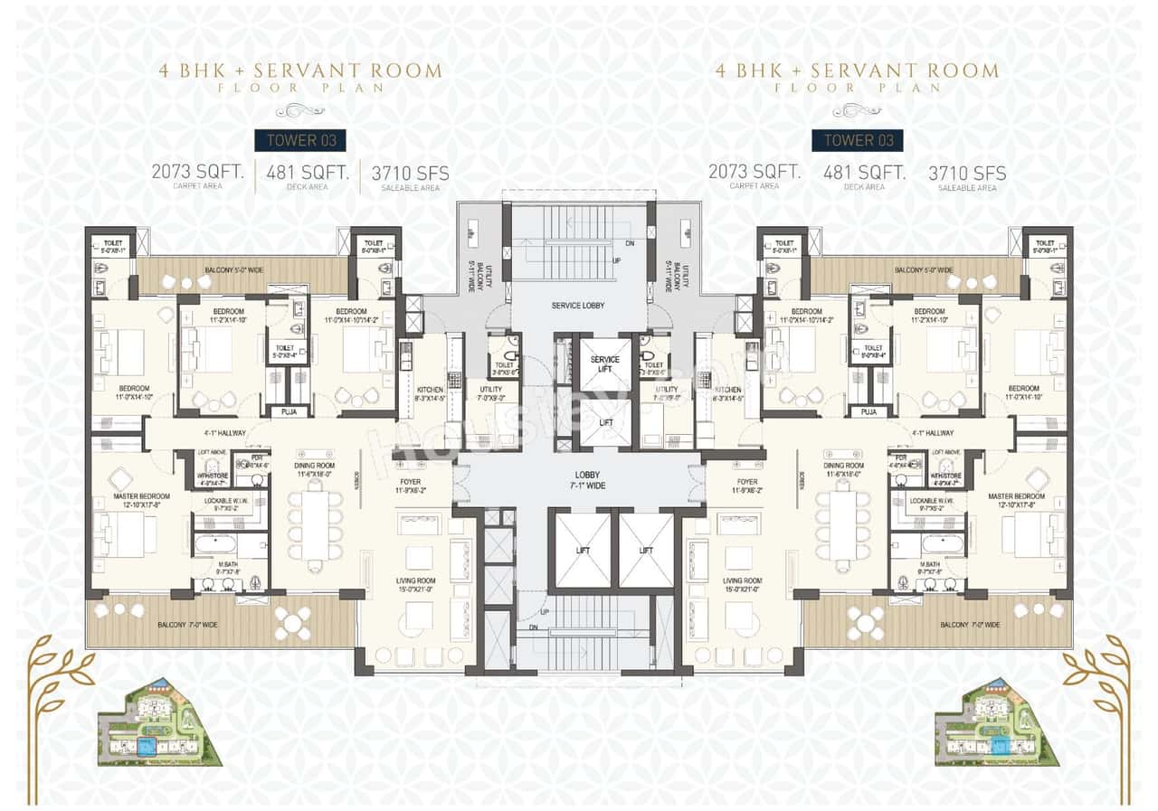 The Estate Residencies Floor plan 1