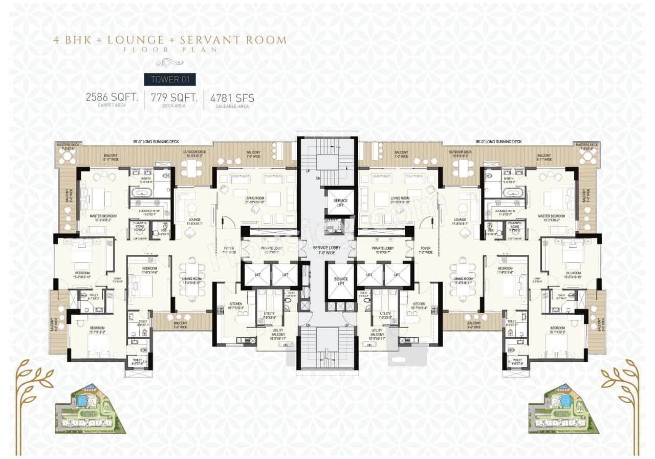 The Estate Residencies Floor plan 2