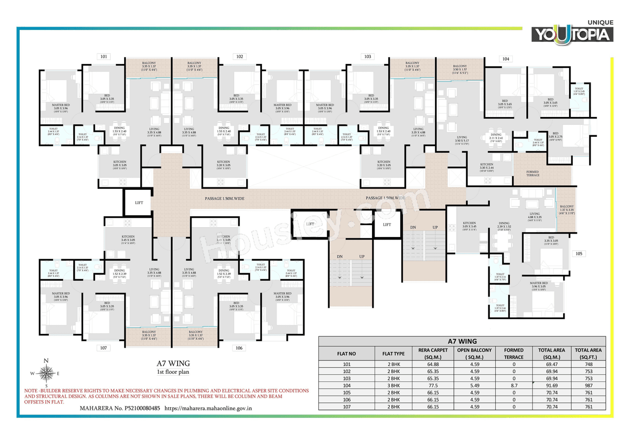 Unique Youtopia Phase 3 Floor plan 17