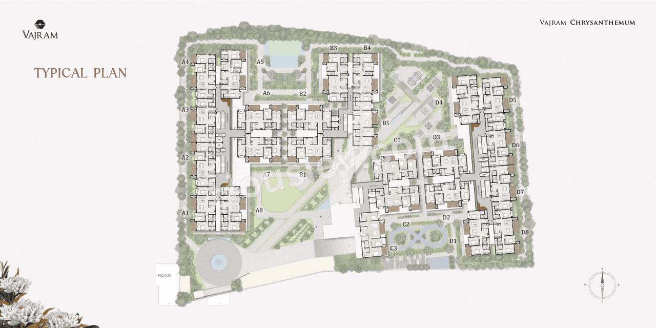 Vajram Chrysanthemum Floor plan 1