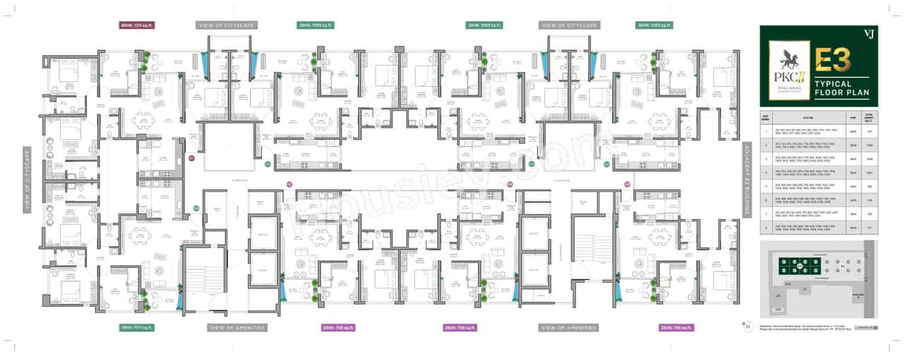 VJ Palladio Kharadi Central Floor plan 5