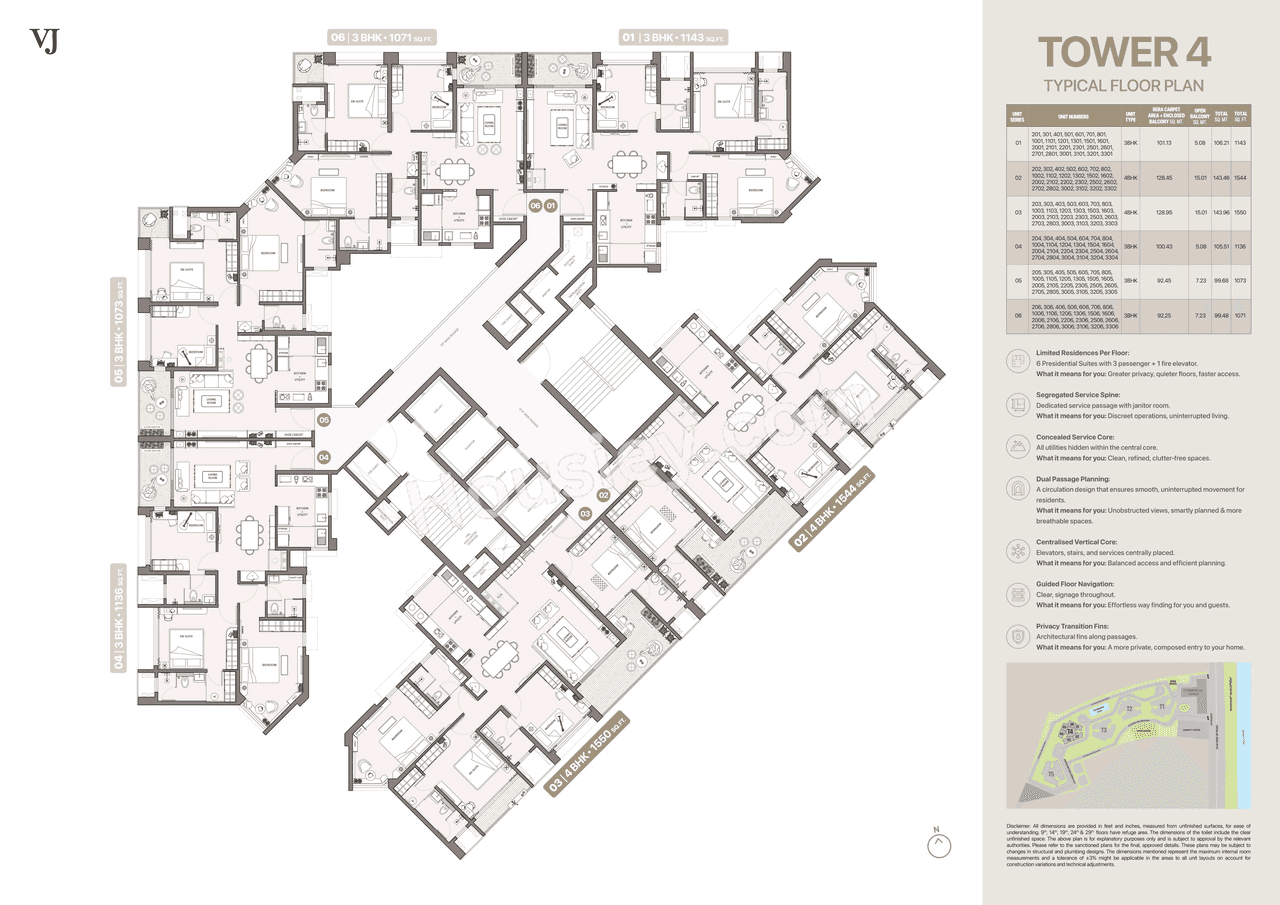 VJ Palladio Presidential Suites Floor plan 4