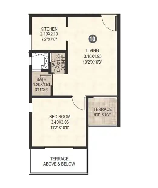 Unit plan - 429 sq.ft.