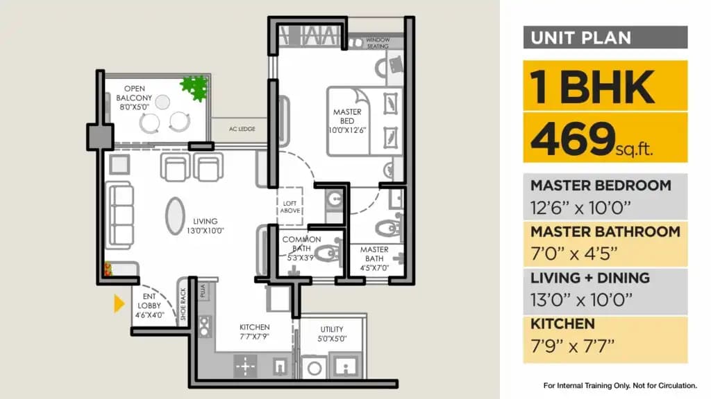 Unit plan - 469 sq.ft.