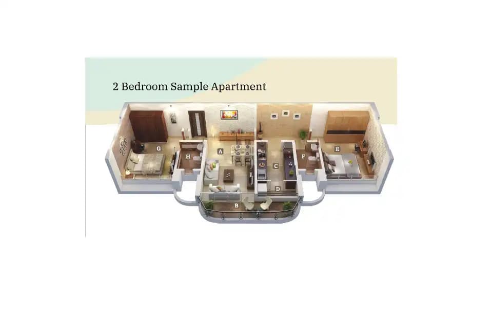 Unit plan - 859 sq.ft.