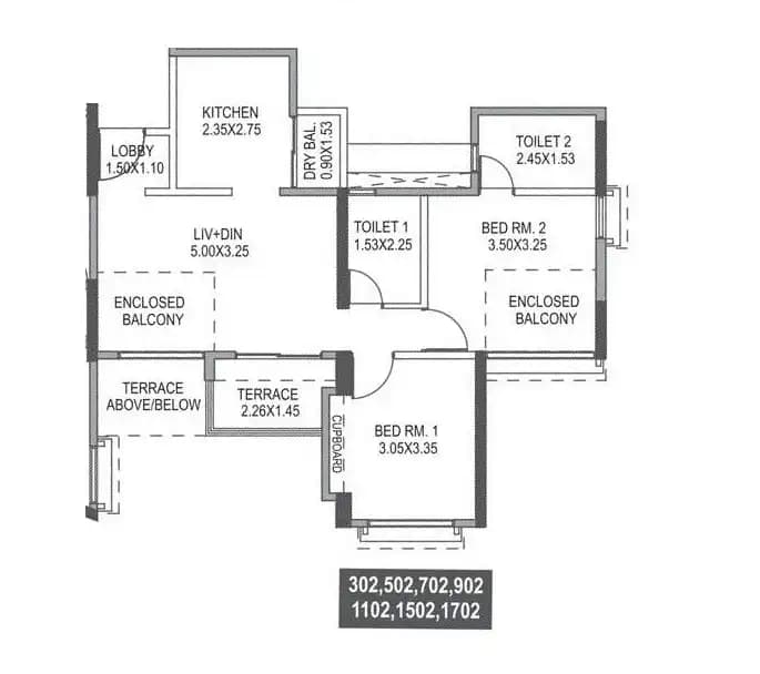 Unit plan - 670 sq.ft.