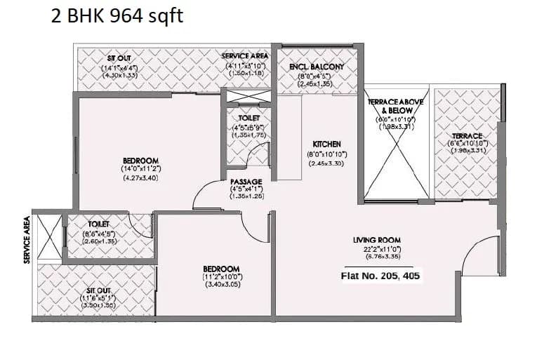 Unit plan - 720 sq.ft.
