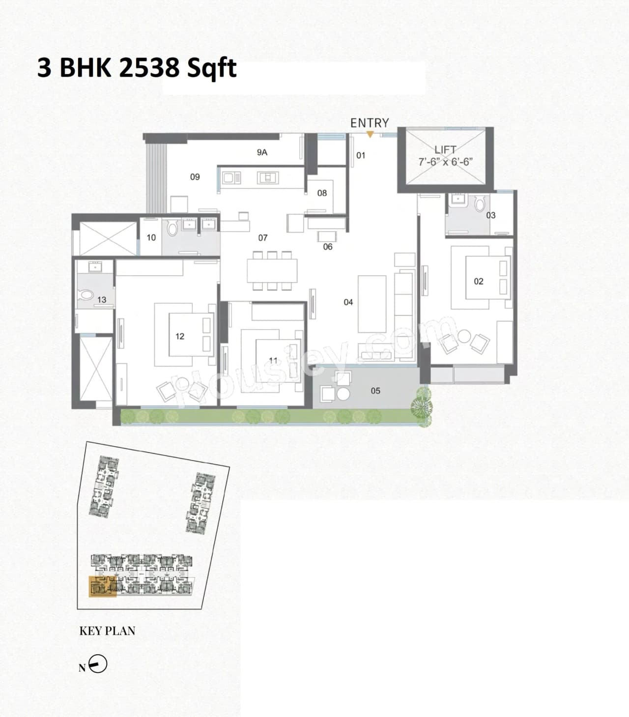 Unit plan - 1395 sq.ft.