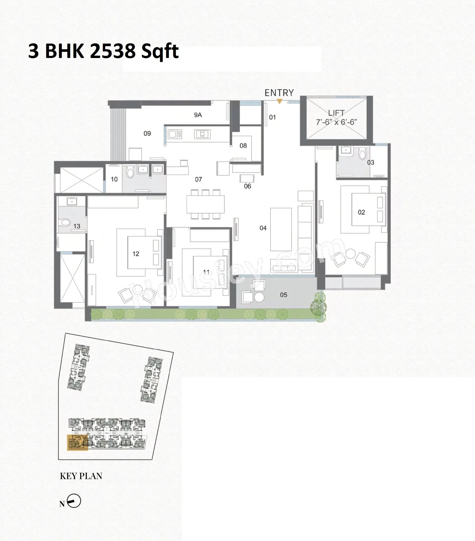 Unit plan - 1395 sq.ft.