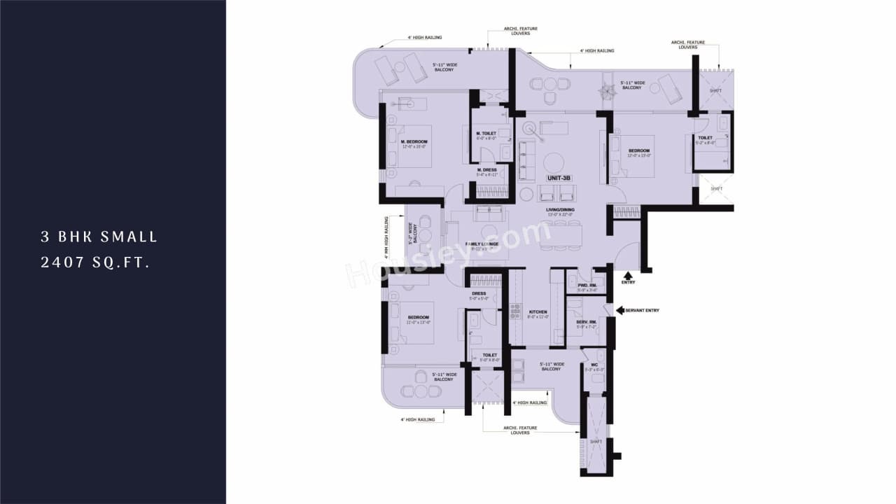 Unit plan - 1807 sq.ft.