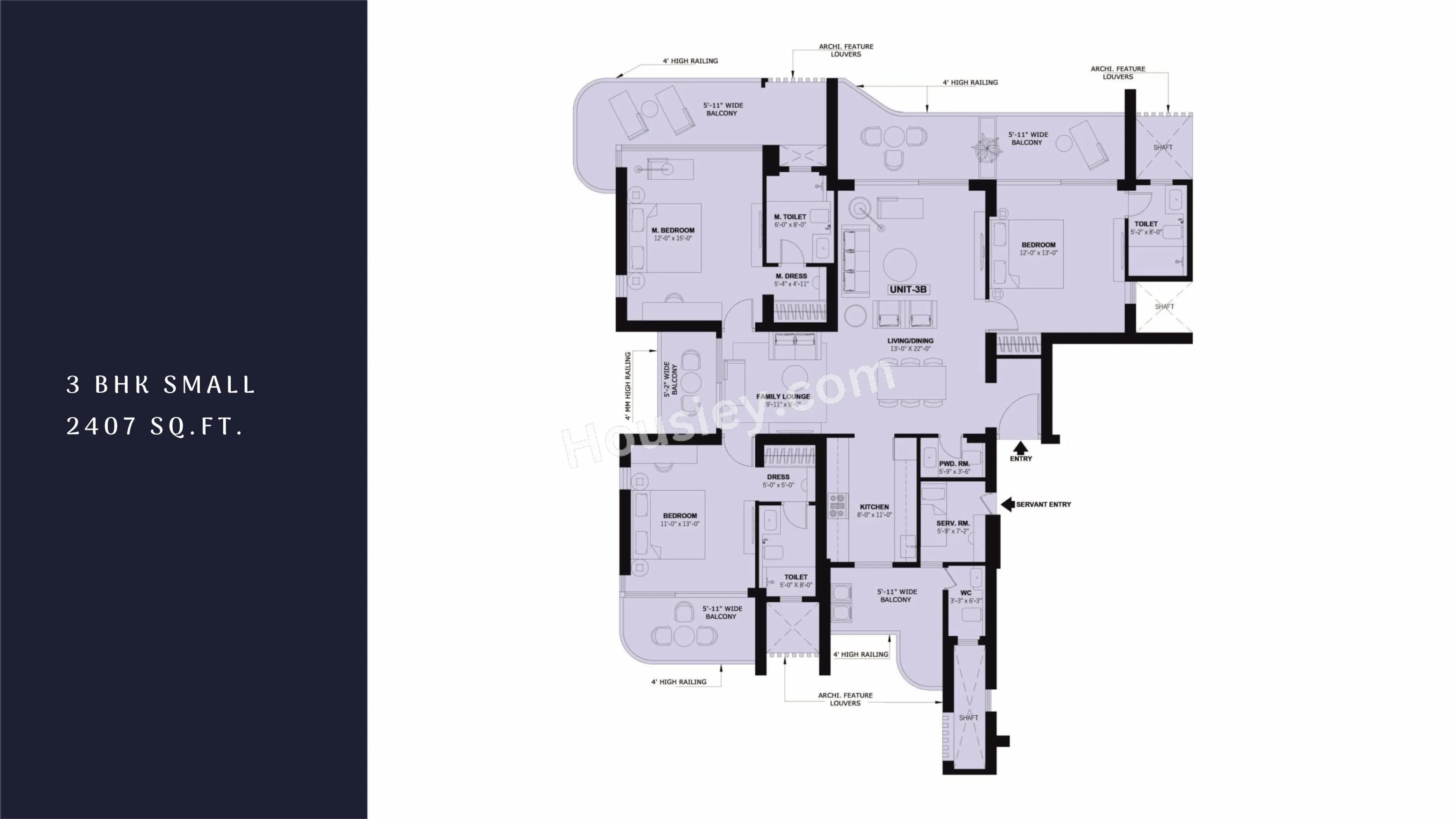 Unit plan - 1807 sq.ft.