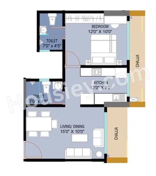 Unit plan - 438 sq.ft.