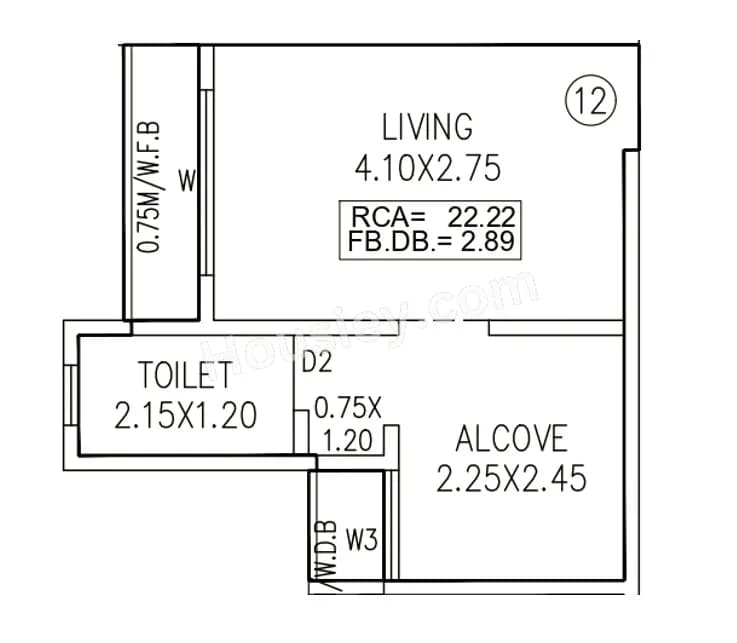 Unit plan - 239 sq.ft.