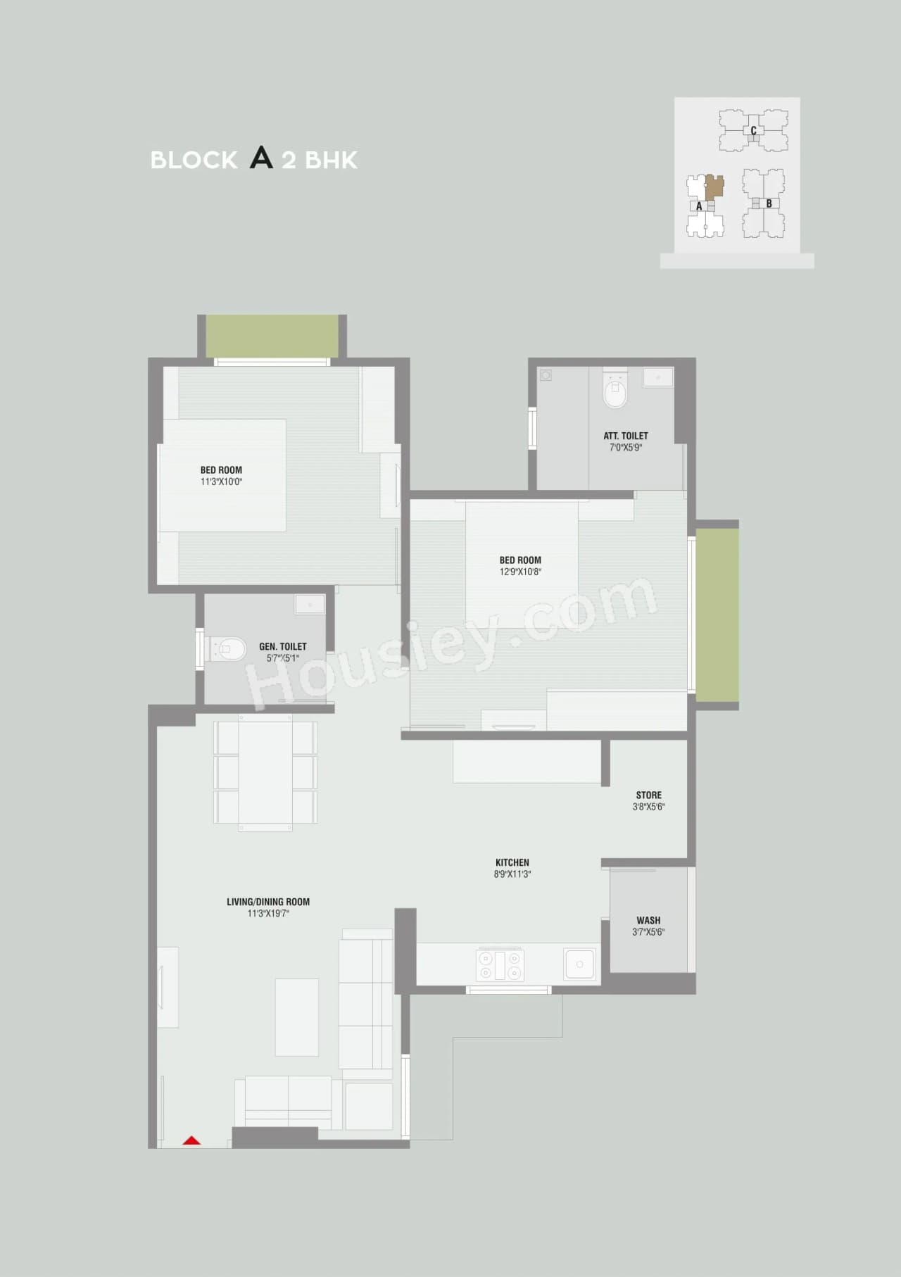 Unit plan - 775 sq.ft.