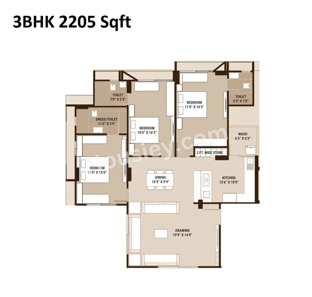 Unit plan - 1213 sq.ft.
