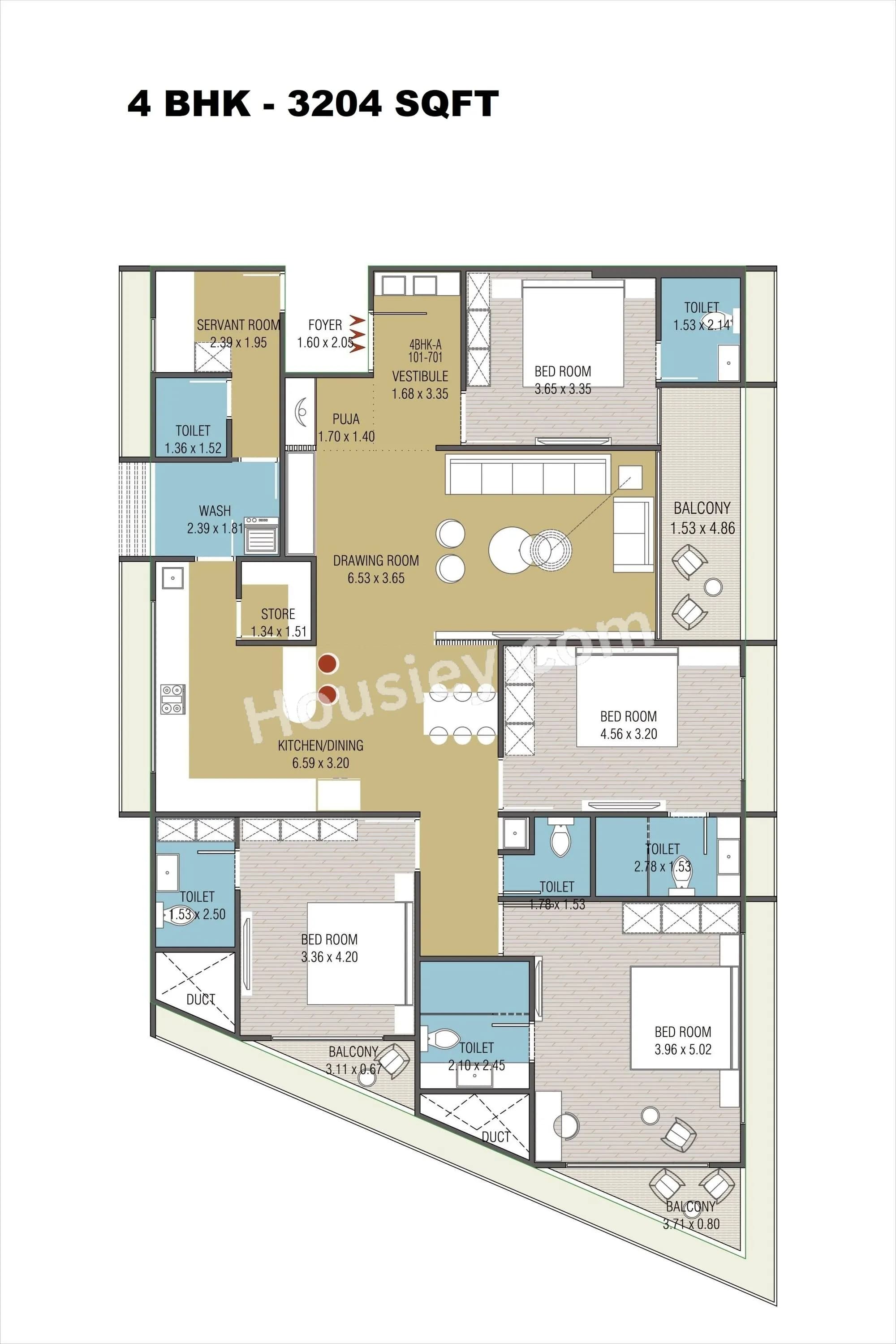 Unit plan - 1762 sq.ft.
