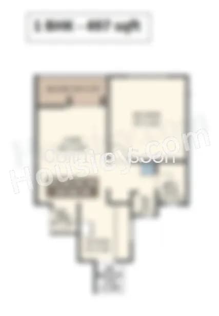 Unit plan - 525 sq.ft.