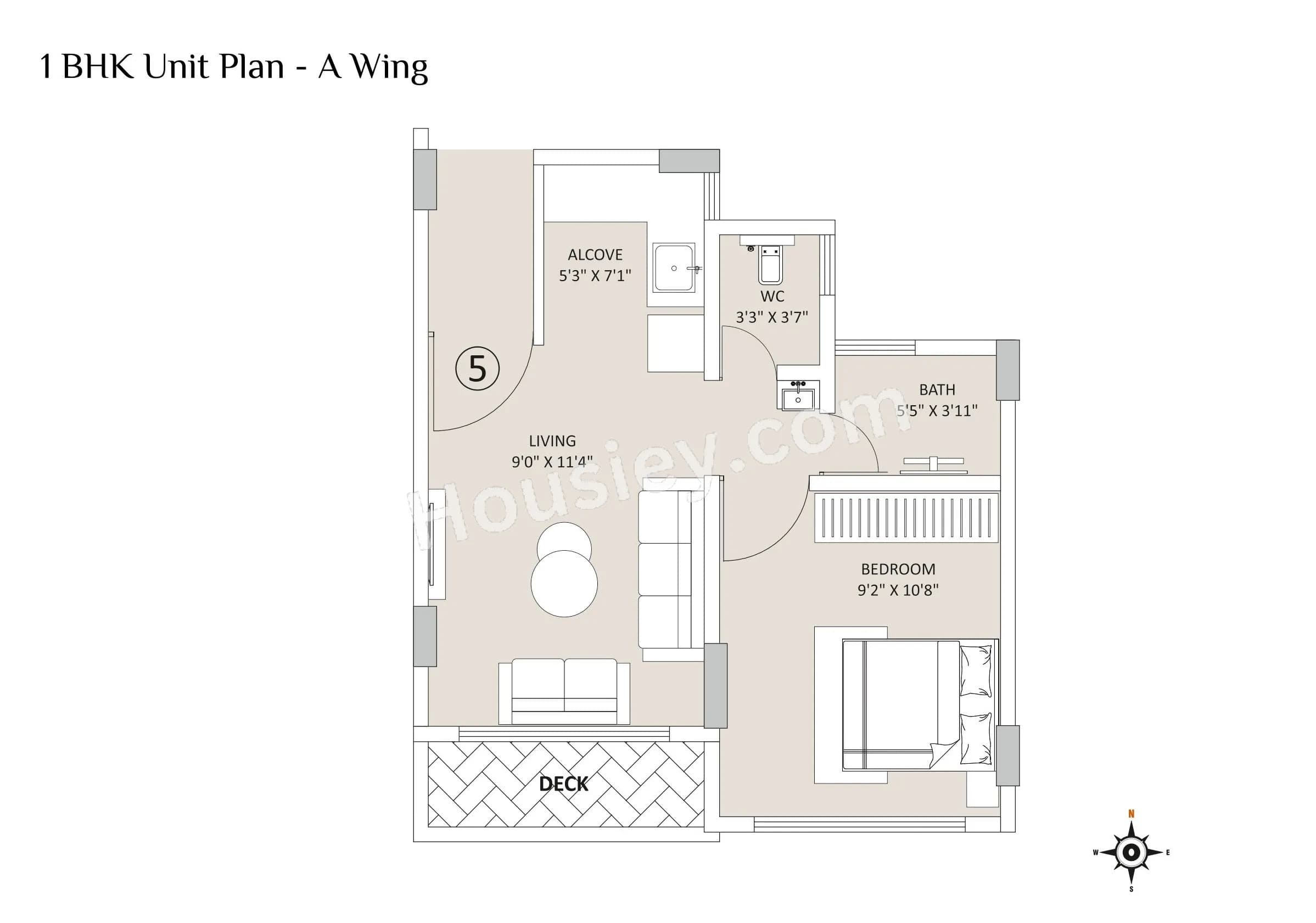 Unit plan - 346 sq.ft.