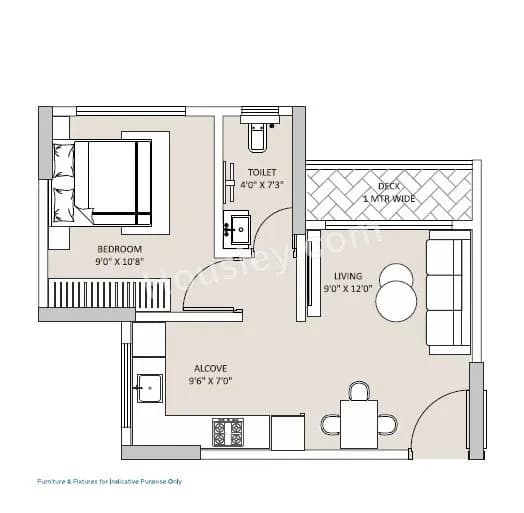 Unit plan - 363 sq.ft.