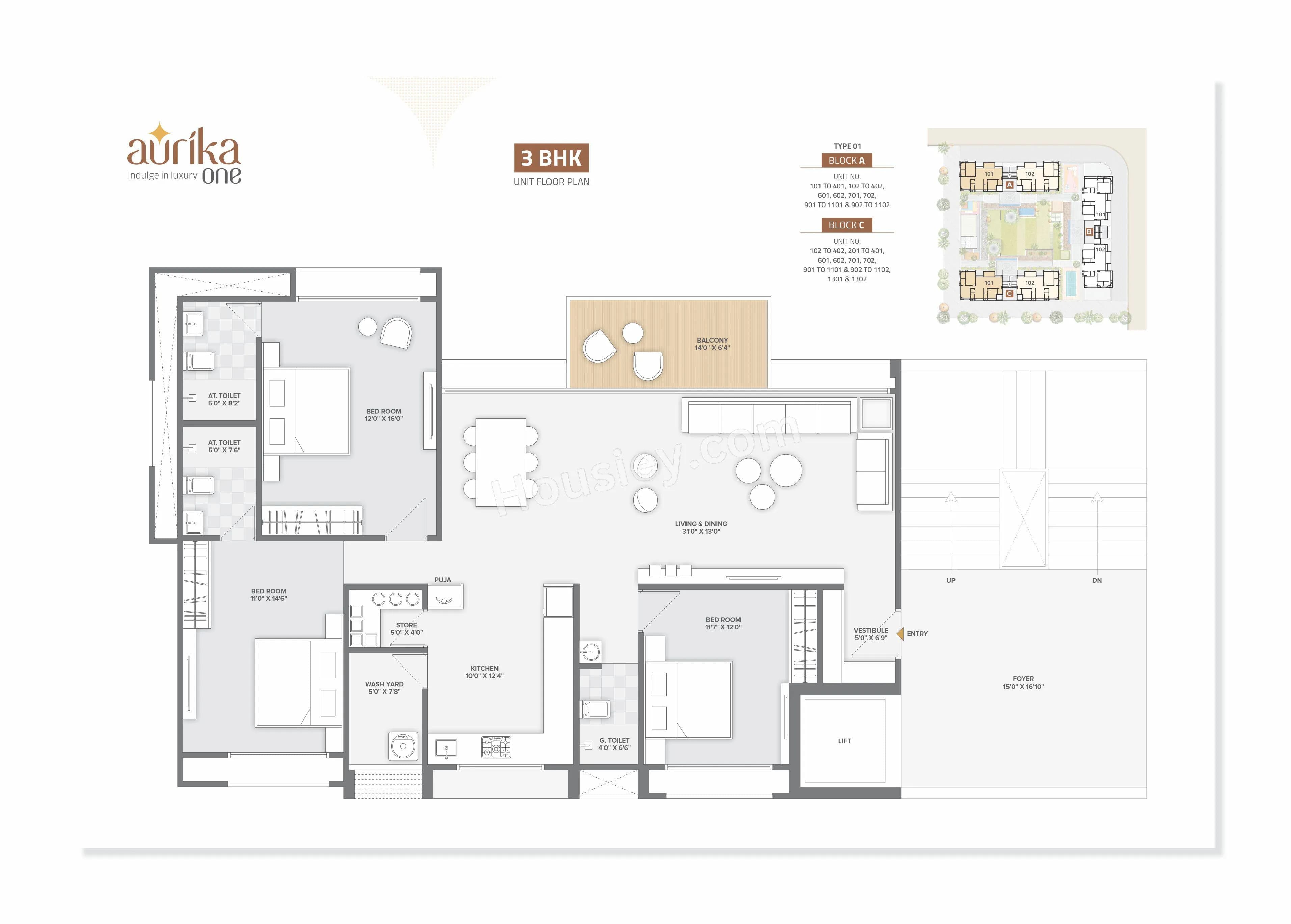 Unit plan - 1430 sq.ft.