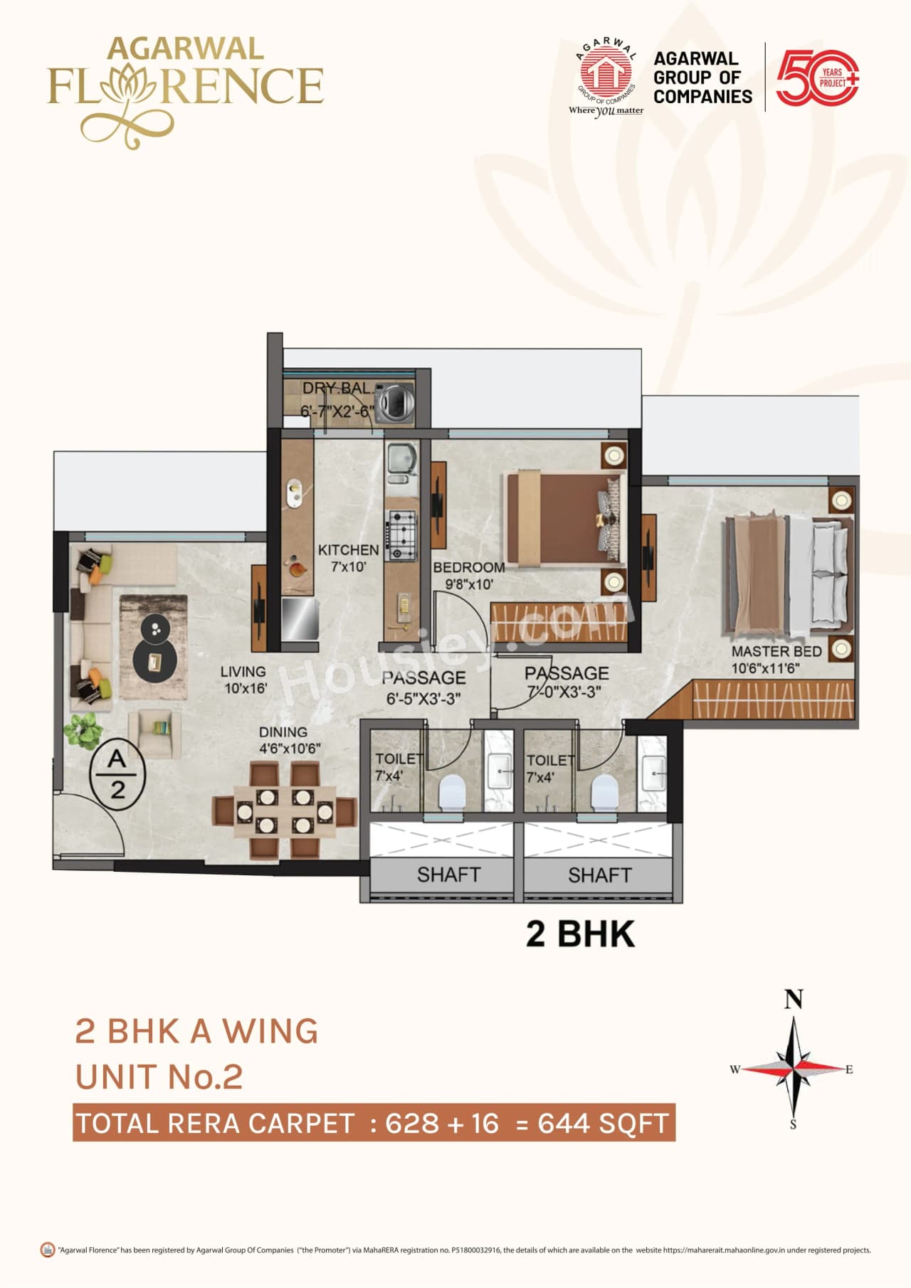 Unit plan - 644 sq.ft.