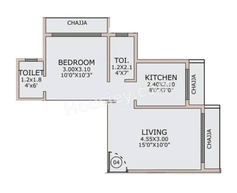 Unit plan - 423 sq.ft.
