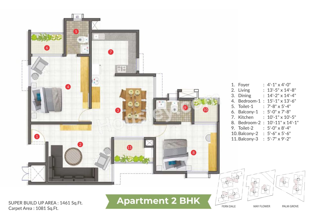 Unit plan - 1022 sq.ft.