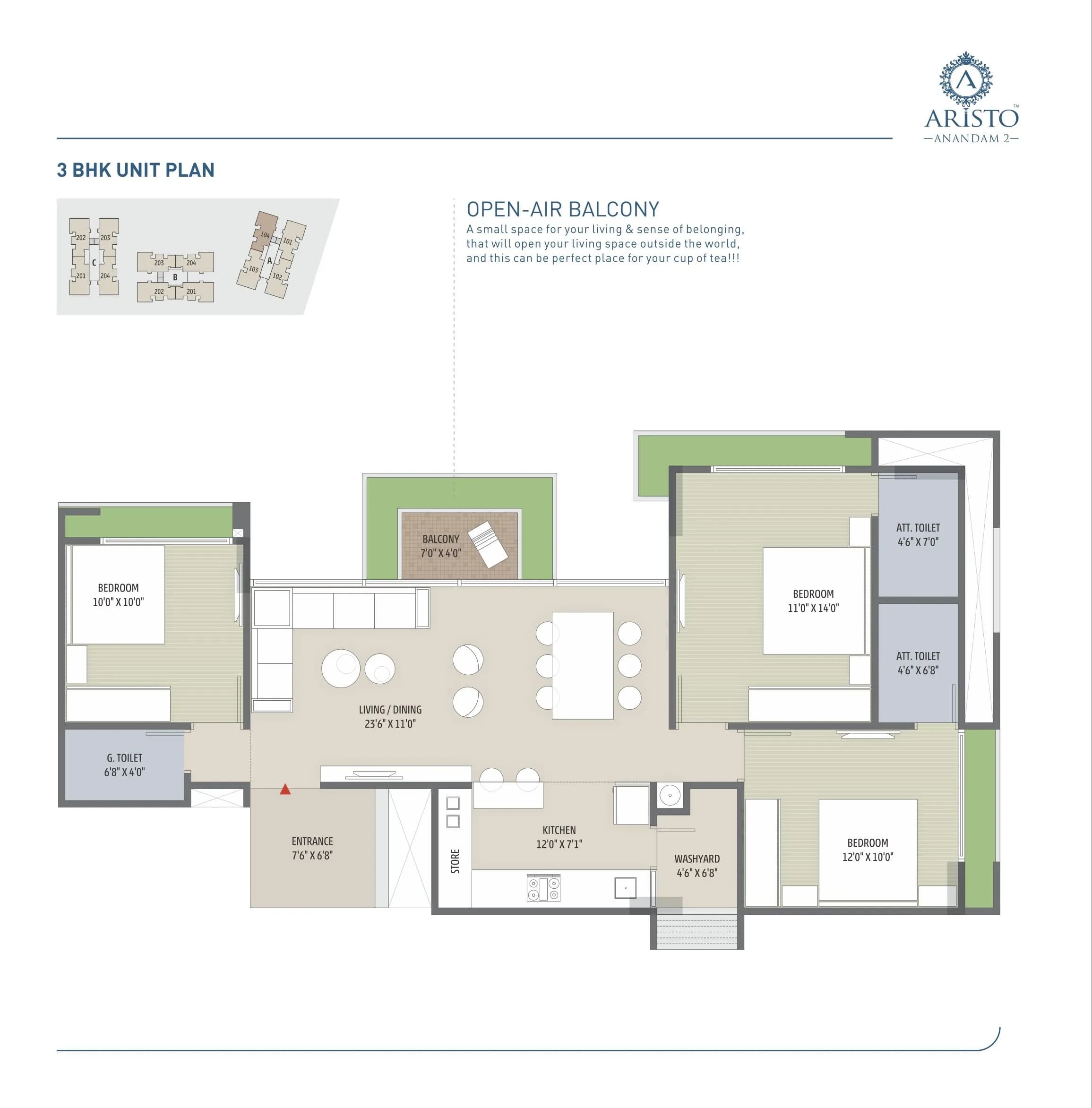 Unit plan - floor layout
