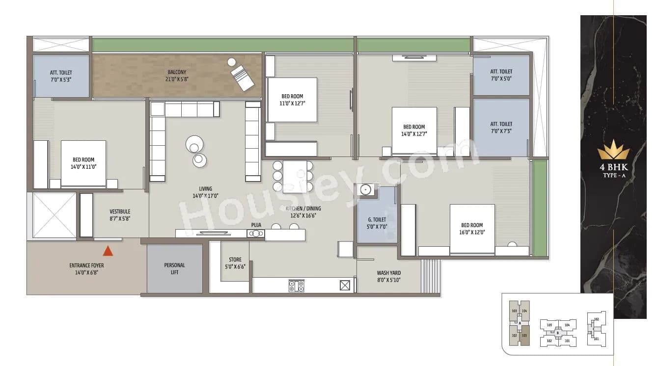 Unit plan - 2079 sq.ft.